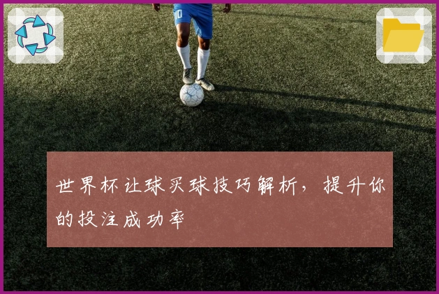 世界杯让球买球技巧解析，提升你的投注成功率